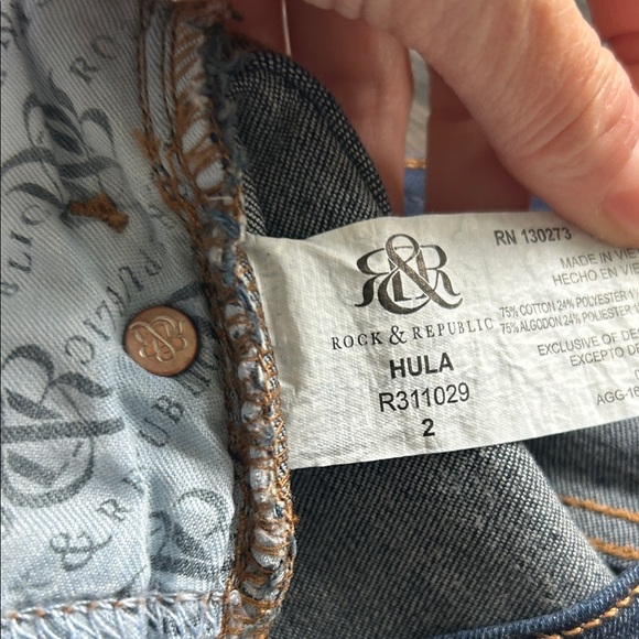 Denim Distressed Shorts - Picture 3 of 4